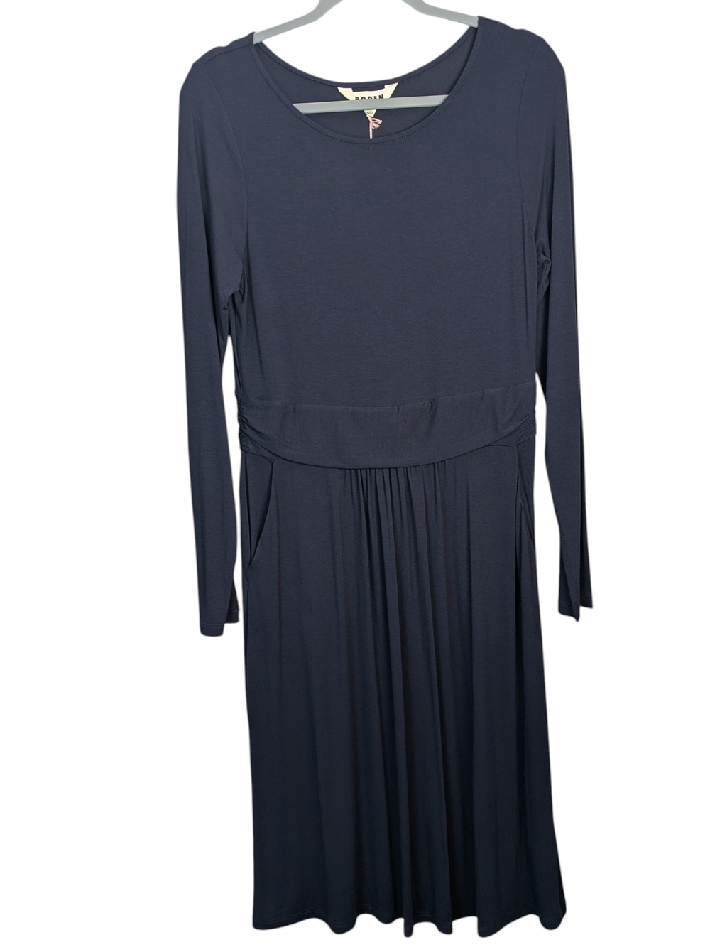 Bosen Thea Long Sleeve Jersey Dress Navy Sz 8L